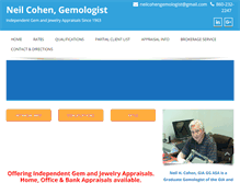 Tablet Screenshot of neilgemologist.com